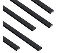 Sekey Clip De Fixation en PVC 5pcs x 1m, Accessoires pour Canisse en PVC, pour Brise-Vue, Anthracite