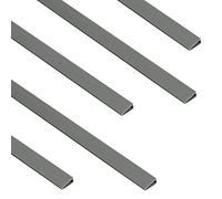 Sekey Clip De Fixation en PVC 5pcs x 1m, Accessoires pour Canisse en PVC, pour Brise-Vue en PVC, Gris