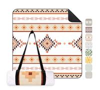 Sekey Couverture de Pique-Nique 150x200 cm Nappe de Pique-Nique Imperméable Antisable Rembourrée Trois Couches Fond PEVA Ceinture de Portage pour Pique-Nique, Camping, Plage