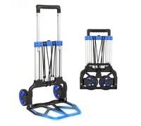 Sekey Diable Pliable 150 Kg - Extrêmement Stable Et Résistant - Cadre En Aluminium Renforcé - Plate-Forme Antidérapante XXL - Pliage En 1 Seconde - Hauteur Réglable - Chariot De Transport Avec Poignée