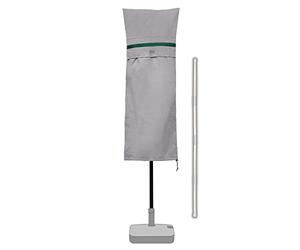 Sekey Housse de Protection pour 270cm x 460cm Parasol de Jardin Double avec Deux Hauts,100% Polyester,imperméable,Gris clair