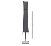 Sekey Housse de Protection pour Ø2m-3.5m Parasol,Couverture de Parasol avec Grilles D’aération,100% Polyester, Gris foncé