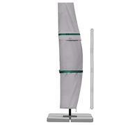 Sekey Housse Parasol Deporte 2 à 4 m, Housse de Parasol Déporté/Patio Jardin, 100% Polyester Imperméable, Anti-UV, Protection Complète,Gris Clair.