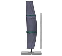 Sekey Housse Parasol Deporte 2 à 4 m, Housse de Parasol Déporté/Patio Jardin, 100% Polyester Imperméable, Anti-UV, Protection Complète, Gris foncé