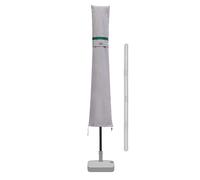 Sekey Housse pour parasol Ø 350 cm / 300 x 200 cm Parasol de marché avec mât et fermeture éclair, gris clair