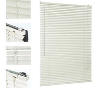 Sekey Klemmfix Store vénitien pour fenêtre Suspendue - Lamelles en Aluminium 25 mm - avec perçage - Matériel de Montage Inclus - Store vénitien en Aluminium sans perçage - 60x220cm, Couleur Gypse