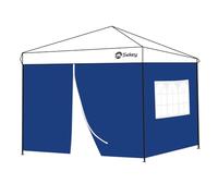 Sekey Lot de 2 Rideaux de Tonnelle de Jardin 3x3 avec Fenêtres et Fermeture à Glissière, Panneaux Latéraux pour Tonnelle Pliante Imperméable, Bleu Marine