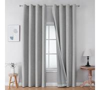 Sekey Lot de 2 Rideaux occultants avec œillets - 140 x 175 cm (l x H)