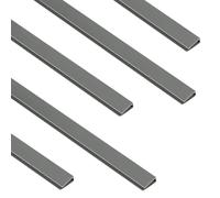 Sekey Lot de 5 profilés de clôture en PVC - 5 pièces x 1 m - Accessoires de protection pour brise-vue en PVC - 1 m par racine - Gris