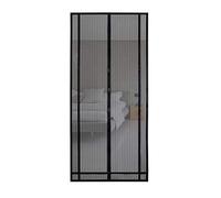 Sekey Moustiquaire découpable pour porte de balcon, magnétique et autocollante, sans perçage, pour portes de balcon, de terrasse et de chambre, 100 x 220 cm, noir