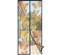 Sekey Moustiquaire magnétique pour porte de balcon, 80 x 210 cm, sans perçage, aimants plus puissants que le classique, translucide, indéchirable, résistante aux intempéries, durable, bande supérieure