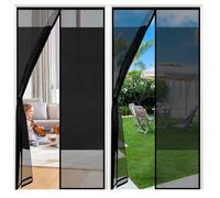Sekey Moustiquaire Noir - Protection Insectes Sans Perçage, Occultant et Aéré pour Balcon & Chambre, 80x200 cm