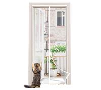 Sekey Moustiquaire Porte Aimantée Porte de balcon, Moustiquaire 90x210cm, Anti-chat, Durable, Sans Odeur et Non-Toxique, Blanc