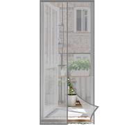 Sekey Moustiquaire Porte Aimantée Porte de balcon, Moustiquaire de porte 100x210cm, Anti-chat, Durable, Sans Odeur et Non-Toxique, Gris