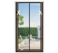 Sekey Moustiquaire Porte Fenêtre Magnétique Découpable - Bandes à Clip Cousues Double Côté| Sans Perforation| 4cm Scratch Haut, Insecte Protection pour Balcon/Terrasse/Chambre, 120x210cm, Noir