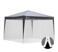 Sekey Moustiquaire pour Gazebo, Protection Moustiques Insectes pour 3x3 Pavillon, avec Fermeture à Glissière Attaches Klettband, Blanc
