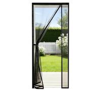 Sekey Moustiquaire pour porte de balcon, rideau magnétique, pour ouverture latérale, installation facile, sans perçage, 140 x 230 cm, noir