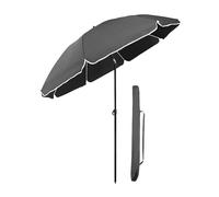 Sekey Parasol 180 cm avec Housse de Protection, Parasol de Plage Inclinable et Hauteur Réglable, pour Balcon, Jardin et Plage, Tissu Recy RS UPF50+