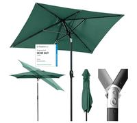 Sekey Parasol Aluminium Rectangulaire 210x140 cm pour Balcon, Jardin & Terrasse - Protection UV 50+ avec Base Stable, Ventilation et Matériau Recyclé (Certifié GRS)