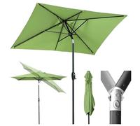 Sekey Parasol Aluminium Rectangulaire 210x140 cm pour Balcon, Jardin & Terrasse - Protection UV 50+ e, Ventilation et Matériau Recyclé (Certifié GRS)