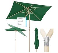Sekey Parasol Aluminium Rectangulaire 210x140 cm pour Balcon, Jardin & Terrasse - Protection UV 50+ avec Base Stable, Ventilation et Matériau Recyclé (Certifié GRS)