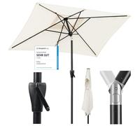 Sekey Parasol Aluminium Rectangulaire pour Balcon, Jardin & Terrasse - Protection UV 50+