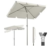 Sekey Parasol Balcon 2-en-1 | Rectangulaire 140 x 210 cm avec UPF50+ & certifié GRS | Parasol de Jardin Extérieur + Housse Étanche | Inclinable, Hauteurs Réglables, Volants pour Terrasse & Jardin