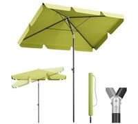 Sekey Parasol Balcon 2-en-1 | Rectangulaire 140 x 210 cm avec UPF50+ & certifié GRS | Parasol de Jardin Extérieur + Housse Étanche | Inclinable, Hauteurs Réglables, Volants pour Terrasse & Jardin