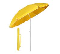 Sekey Parasol de Jardin 160 cm GRS Certifié - Réglable en Hauteur & Inclinaison, UPF50+ avec Polyester Recyclé Imperméable & 8 Baleines Antivents