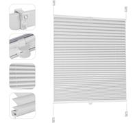 Sekey Plissé Occultant Sans Perçage - Klemmfix - Opaque - Protection Solaire - 60x120cm, Blanc