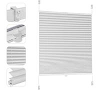 Sekey Plissé Occultant Sans Perçage - Klemmfix - Opaque - Protection Solaire - 85x150cm, Blanc