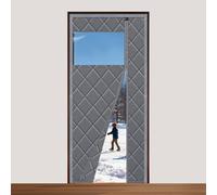 Sekey Rideau de porte magnétique - 100 x 220 cm - Protection contre le froid - Protection thermique pour portes, ouverture latérale - Sans perçage - Pour porte de balcon - Avec fenêtre