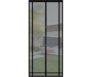 Sekey Rideau magnétique anti-insectes 160x230 cm - Idéal pour balcon, cave et terrasse - Découpable en hauteur et largeur - Montage facile à coller - Noir