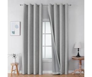 Sekey Rideau occultant, 1 pièce, l 140 x H 225 cm, Rideau de Salon, Opaque, à œillets de Suspension