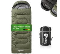 Sekey Sac de Couchage Adulte Rectangulaire, 3 Saisons, 1,35 kg Sac Couchage Compact, 2-en-1 Couverture, Zip Anti-coincement, Ventilation des Pieds, 10-20°C, Trekking, Camping et Outdoor, 220x80 cm