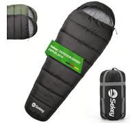 Sekey Sac de Couchage Sarcophage, 0,9 kg/1,6 kg Sac de Couchage Adulte Compact et Trekking, avec Zip Anti-coincement, Imperméable, Déperlant Indéchirable, Respirant Doux, Camping Voyage, 220x80x50 cm