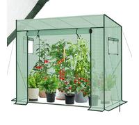 Sekey Serre en Film Plastique 200 x 170 x 77 cm, Petite Serre à tomates, Balcon, extérieur, Stable, résistante à l'hiver, perméable à l'air, Verte