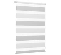 Sekey Store Double Klemmfix sans perçage pour fenêtre, Bicolore de 100 cm de Large, Store Double Protection Solaire, 100 x 130 cm, Blanc et Gris Clair