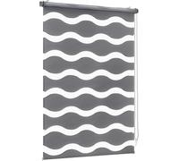 Sekey Store Double Klemmfix sans perçage pour fenêtre - Store Double - Store Double - Protection Solaire - 40x130cm, Vague Foncé