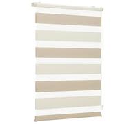 Sekey Store Enrouleur Double Klemmfix sans perçage pour fenêtre, Bicolore de 130 cm de Large, Store Double Protection Solaire, 130 x 150 cm, Beige et Marron