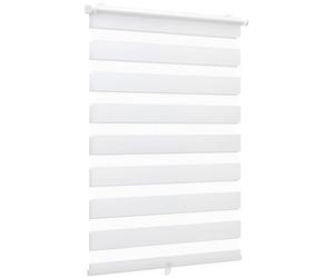 Sekey Store Enrouleur Double Klemmfix sans perçage - Store Enrouleur Double sans Fil - 130 x 150 cm - Blanc