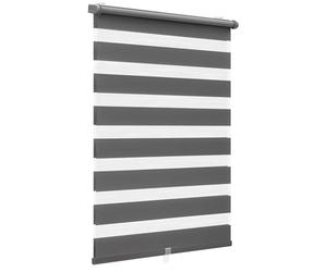 Sekey Store Enrouleur Klemmfix sans perçage, Double Store Enrouleur Duo, sans Cordon, Faltrollo, 90 x 130 cm, Gris foncé