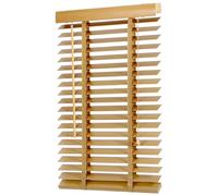 Sekey Store vénitien en Bois - 50 mm - en Bois véritable - Réglable - 60 x 200 cm - Couleur Bois Naturel