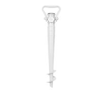 Sekey Support de Parasol pour Plage Sable ou Terre Pieds de Parasols,Pieds de Parasol de Plage à hélice à Visser dans Le Sable ,Pied Parasol Sable- Blanc