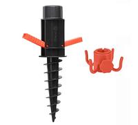 Sekey Support de Parasol pour Plage Sable ou Terre Pieds de Parasols, Pieds de Parasol de Plage à hélice à Visser dans Le Sable, Pied Parasol Sable (Noir)