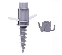 Sekey Support de Parasol pour Plage Sable ou Terre Pieds de Parasols, Pieds de Parasol de Plage à hélice à Visser dans Le Sable, Pied Parasol Sable (Gris)