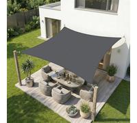Sekey Voile d'ombrage Rectangulaire 3x4m Imperméable, PES 160g/m² Haute Densité, Résiste Intempéries/Déchirures, Couture Scellée (Étanche) & UV 95%, pour Balcon Terrasse Jardin, Anthracite