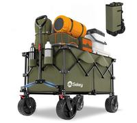 Sekey XXL 200KG Pliable avec sangles, pneus 17x10 cm extra larges, vert olive