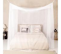 Sekey XXL Moustiquaire pour Lits Simples à Doubles Protection de Anti-Insectes Système D'installation Rapide et Facile, 220x200x200 cm, Blanc