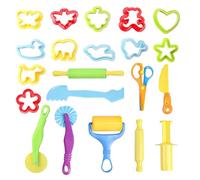 Sekfpnk Ensemble d'accessoires Play-Doh de 21 pièces, Outils de modelage pour Enfants à partir de 3 Ans, Jouets Play-Doh, Outils de modelage Robustes, adaptés à Divers Jeux créatifs de Bricolage
